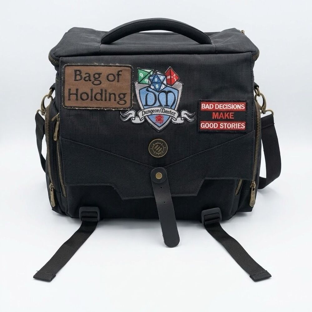 D&D Bag of Holding DM Dungeon Master Messenger Bag Crossbody Patches TTRPG